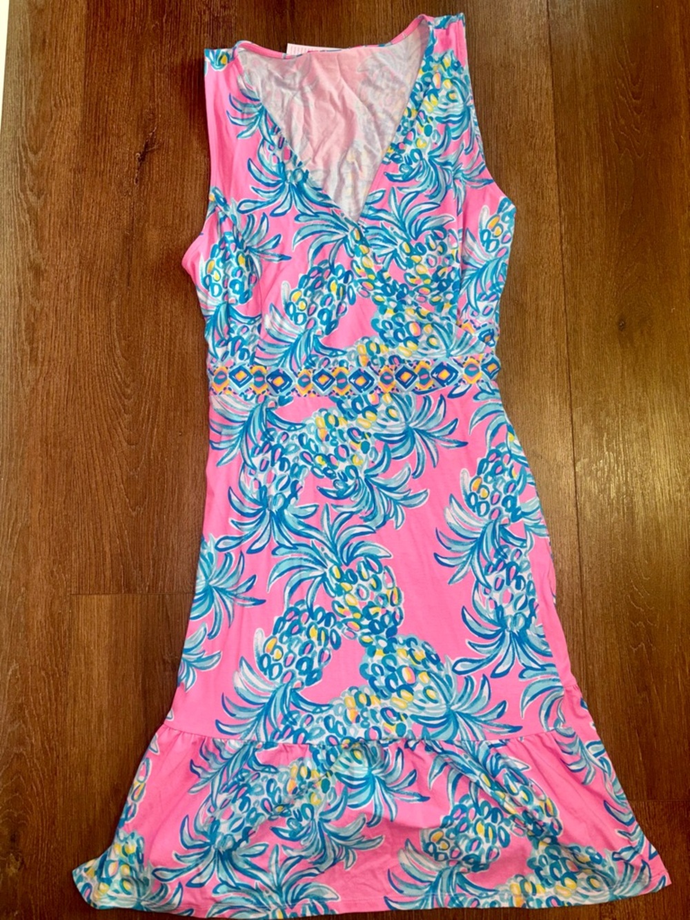 Lilly Pulitzer ladies Misha Wrap Midi Dress in Pelican Pink NWT! Size XL - Picture 8 of 10